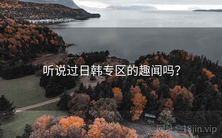 听说过日韩专区的趣闻吗？
