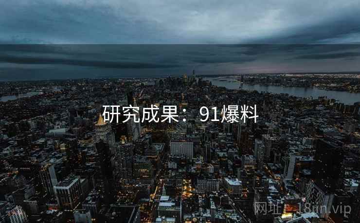 研究成果：91爆料
