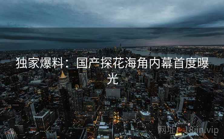 独家爆料：国产探花海角内幕首度曝光