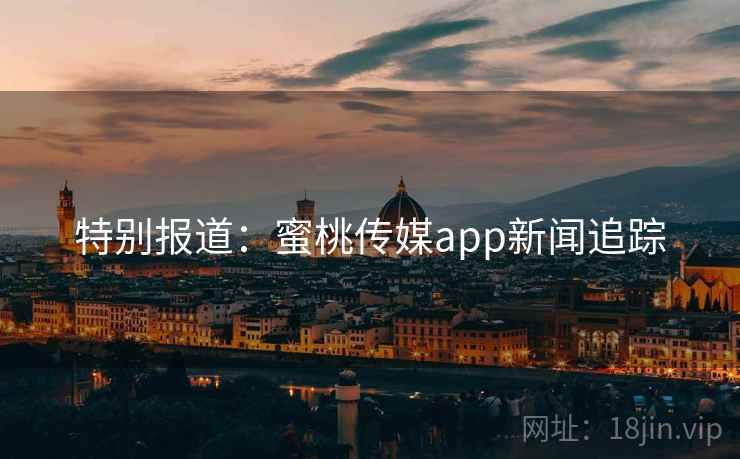 特别报道：蜜桃传媒app新闻追踪