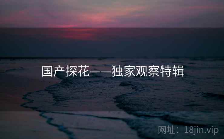 国产探花——独家观察特辑