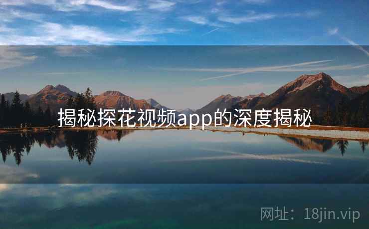 揭秘探花视频app的深度揭秘