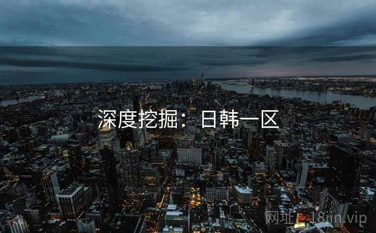 深度挖掘：日韩一区
