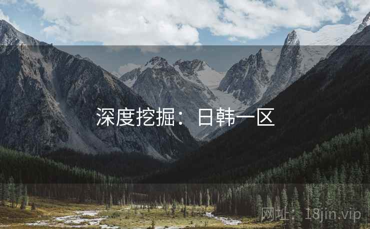 深度挖掘：日韩一区